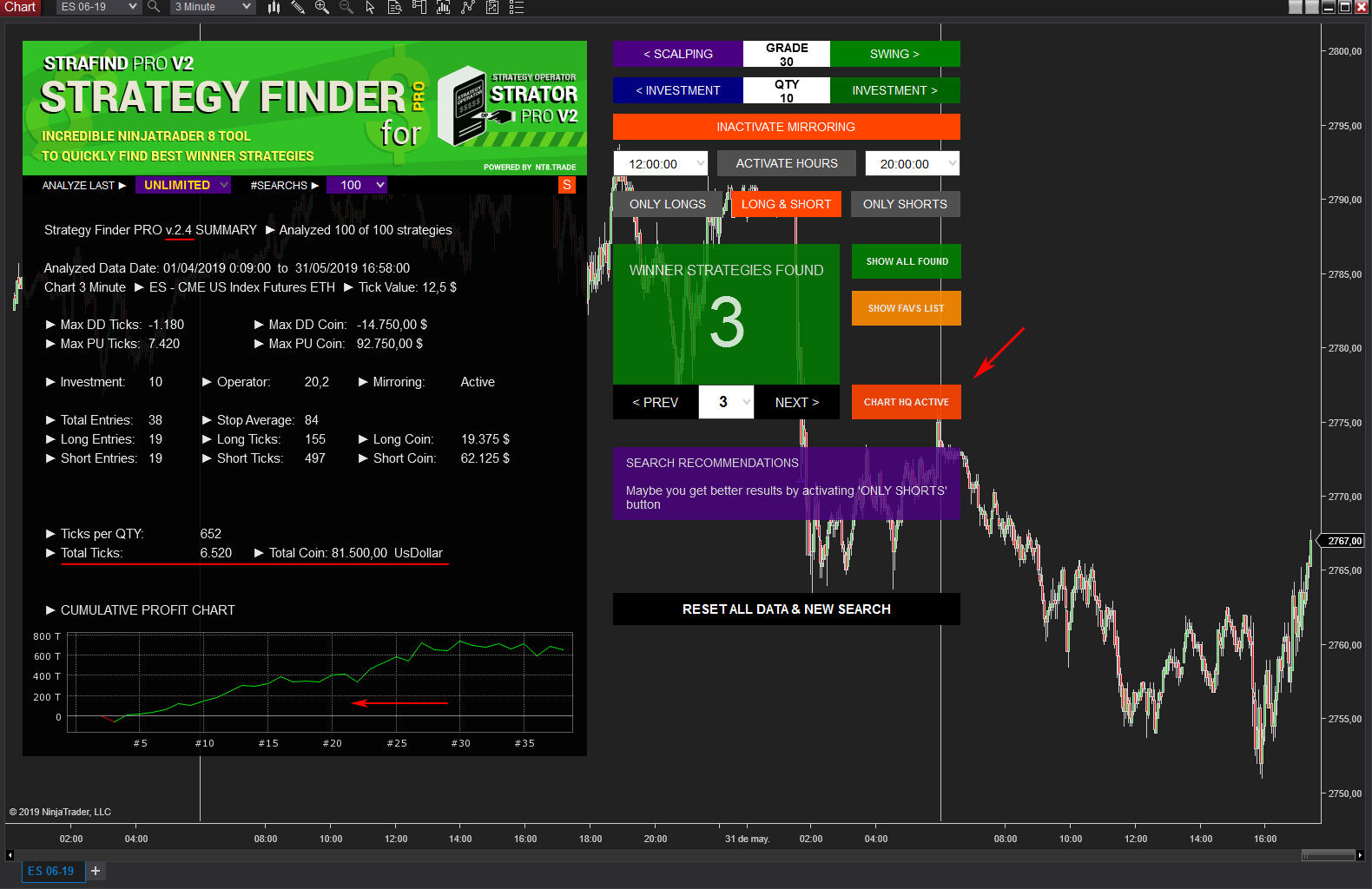 Actualización del analizador de mercados: Strategy Finder PRO v2.4